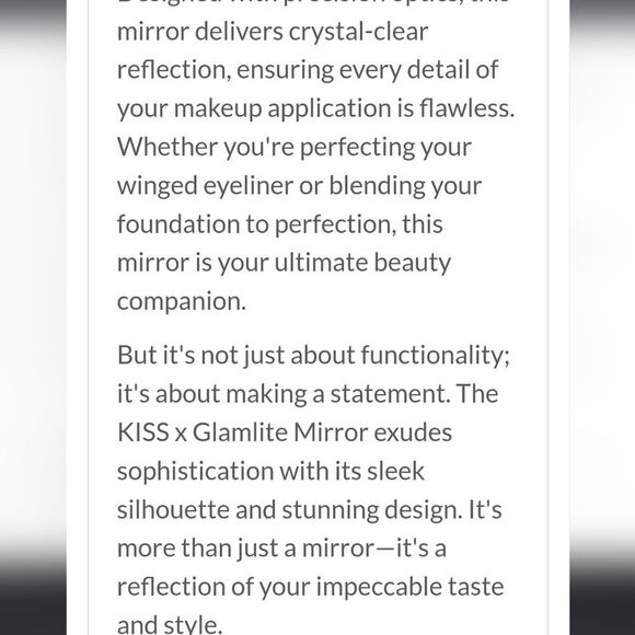 Glamlite X KISS Handheld Mirror - Picture 4 of 5